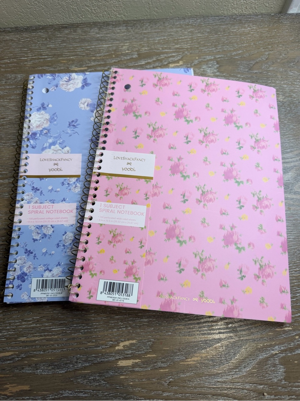 Love Shack Fancy x Target Floral Spiral Notebooks - Set of 2- NEW